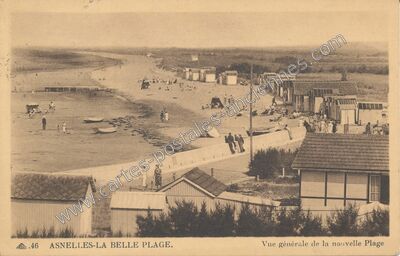 Carte postale ancienne La Belle Plage — Asnelles (Calvados)