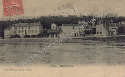 Carte postale ancienne Quai Magne — Ablon (Calvados)