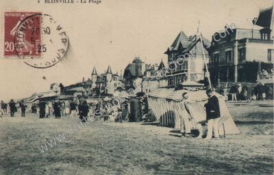 Carte postale ancienne La Plage — Blonville-sur-Mer (Calvados)