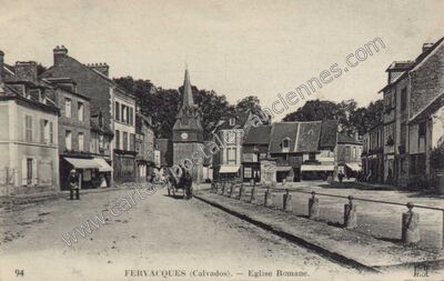 Carte postale ancienne Eglise Romane — Fervaques (Calvados)