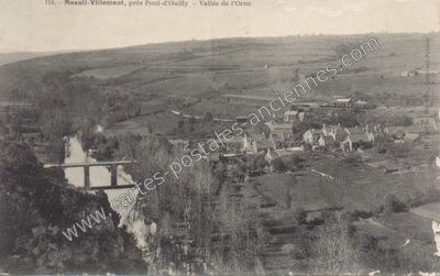 Carte postale ancienne Près Pont-d'Ouilly — Vallée de l'Orne — Le Mesnil-Villement (Calvados)