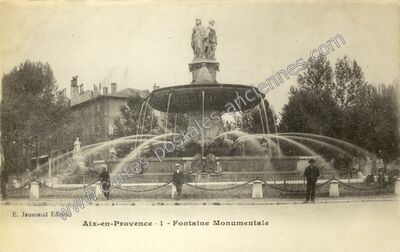 Carte postale ancienne Fontaine Monumentale — Aix-en-Provence (Bouches-du-Rhône)
