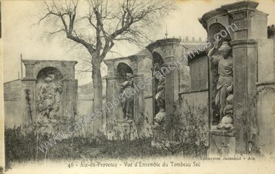 Carte postale ancienne Vue d'Ensemble du Tombeau Sec — Aix-en-Provence (Bouches-du-Rhône)