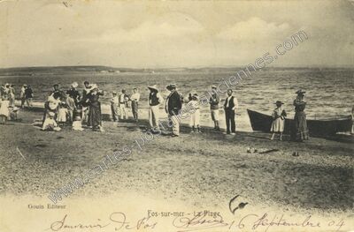 Carte postale ancienne La Plage — Fos-sur-Mer (Bouches-du-Rhône)