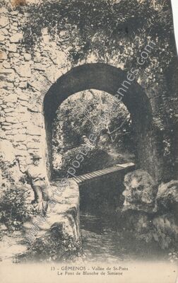 Carte postale ancienne Vallée de St-Pons Le Pont de Blanche de Simiane — Gémenos (Bouches-du-Rhône)
