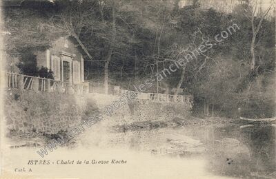 Carte postale ancienne Chalet de la Grosse Roche — Istres (Bouches-du-Rhône)