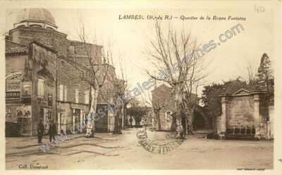 Carte postale ancienne Quartier de la Bonne Fontaine — Lambesc (Bouches-du-Rhône)