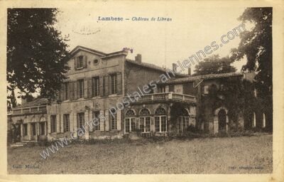 Carte postale ancienne Chateau de Libran — Lambesc (Bouches-du-Rhône)