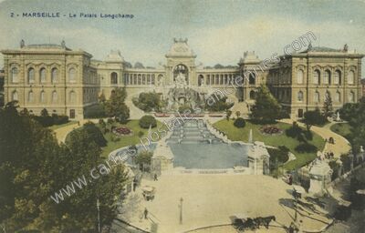 Carte postale ancienne Le Palais Longchamp — Marseille (Bouches-du-Rhône)