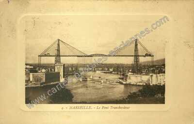 Carte postale ancienne Le Pont Transbordeur — Marseille (Bouches-du-Rhône)
