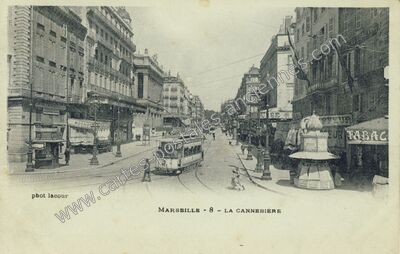 Carte postale ancienne La Canebière — Marseille (Bouches-du-Rhône)