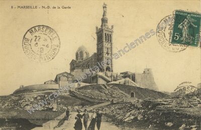Carte postale ancienne N.-D. de la Garde — Marseille (Bouches-du-Rhône)