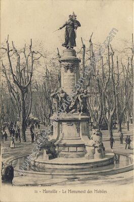 Carte postale ancienne Le Monument des Mobiles — Marseille (Bouches-du-Rhône)
