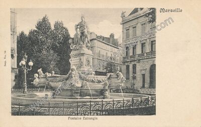 Carte postale ancienne Fontaine Estrangin — Marseille (Bouches-du-Rhône)