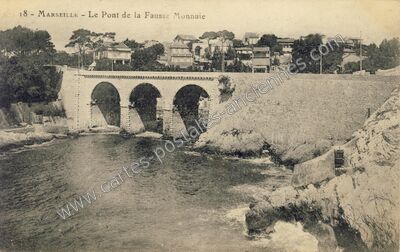 Carte postale ancienne Le Pont de la Fausse Monnaie — Marseille (Bouches-du-Rhône)