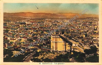 Carte postale ancienne Vue générale — Marseille (Bouches-du-Rhône)