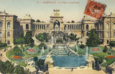 Carte postale ancienne Le Palais Longchamp — Marseille (Bouches-du-Rhône)