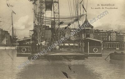Carte postale ancienne La nacelle du Transbordeur — Marseille (Bouches-du-Rhône)