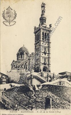 Carte postale ancienne N.-D. de la Garde (1864) — Marseille (Bouches-du-Rhône)