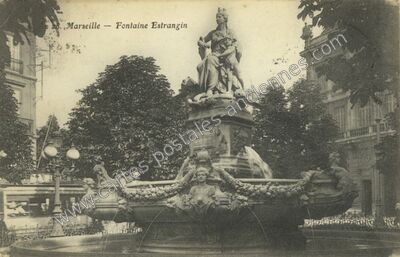 Carte postale ancienne Fontaine Estrangin — Marseille (Bouches-du-Rhône)