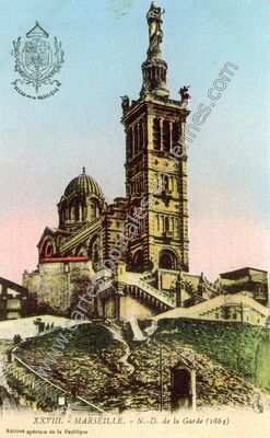 Carte postale ancienne N.-D. de la Garde (1864) — Marseille (Bouches-du-Rhône)
