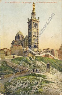 Carte postale ancienne La Basilique de Notre-Dame-de-la-Garde — Marseille (Bouches-du-Rhône)