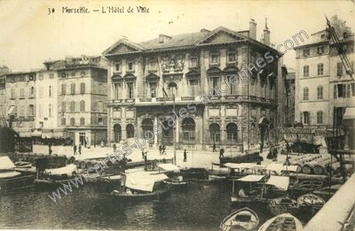 Carte postale ancienne L'Hôtel de Ville — Marseille (Bouches-du-Rhône)