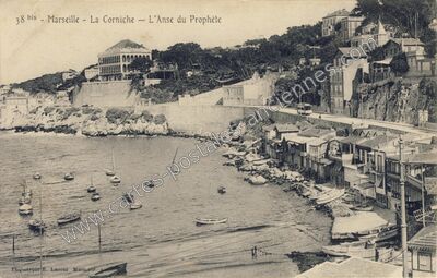 Carte postale ancienne La Corniche - L'Anse du Prophète — Marseille (Bouches-du-Rhône)