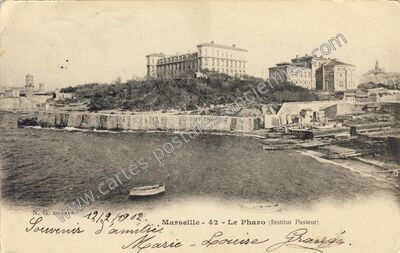 Carte postale ancienne Le Pharo (Institut Pasteur) — Marseille (Bouches-du-Rhône)
