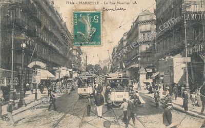 Carte postale ancienne La Rue Noailles — Marseille (Bouches-du-Rhône)