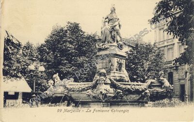 Carte postale ancienne La Fontaine Estrangin — Marseille (Bouches-du-Rhône)