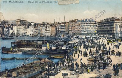 Carte postale ancienne Quai de la Fraternité — Marseille (Bouches-du-Rhône)