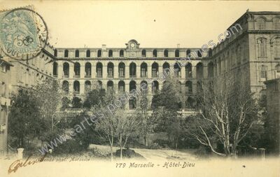 Carte postale ancienne Hôtel-Dieu — Marseille (Bouches-du-Rhône)