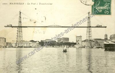 Carte postale ancienne Le Pont à Transbordeur — Marseille (Bouches-du-Rhône)