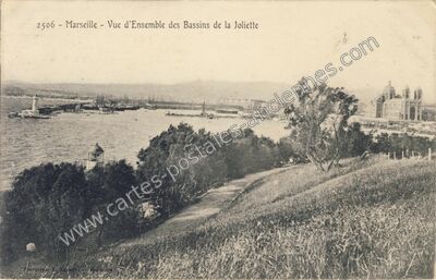 Carte postale ancienne Vue d'Ensemble des Bassins de la Joliette — Marseille (Bouches-du-Rhône)