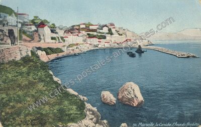 Carte postale ancienne La Corniche. L'Anse du Prophète — Marseille (Bouches-du-Rhône)