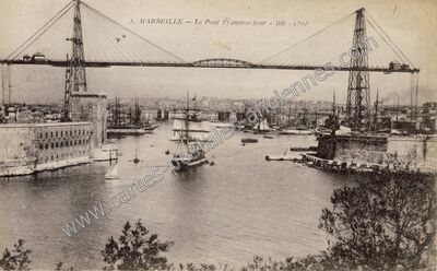 Carte postale ancienne Le Pont Transbordeur — Marseille (Bouches-du-Rhône)