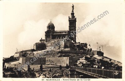 Carte postale ancienne Notre-Dame de la Garde — Marseille (Bouches-du-Rhône)