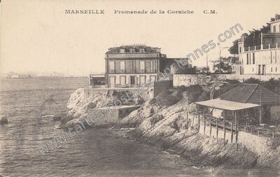 Carte postale ancienne Promenade de la Corniche — Marseille (Bouches-du-Rhône)