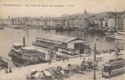 Carte postale ancienne Un coin du Quai des Belges — Marseille (Bouches-du-Rhône)