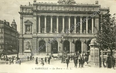 Carte postale ancienne La Bourse — Marseille (Bouches-du-Rhône)