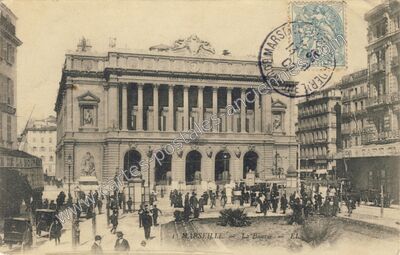 Carte postale ancienne La Bourse — Marseille (Bouches-du-Rhône)