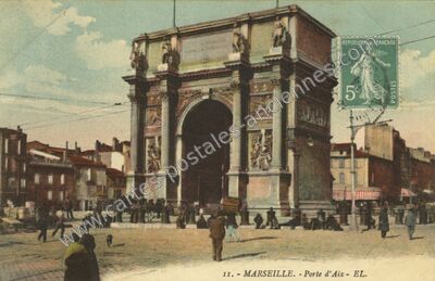Carte postale ancienne Porte d'Aix — Marseille (Bouches-du-Rhône)