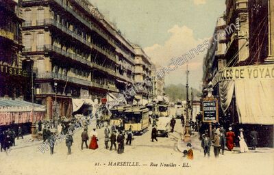 Carte postale ancienne Rue Noailles — Marseille (Bouches-du-Rhône)