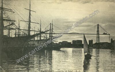 Carte postale ancienne Coucher de Soleil — Marseille (Bouches-du-Rhône)