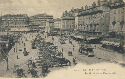 Carte postale ancienne Le Quai de la Fraternité — Marseille (Bouches-du-Rhône)
