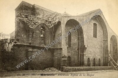 Carte postale ancienne Ancienne Eglise de la Major — Marseille (Bouches-du-Rhône)