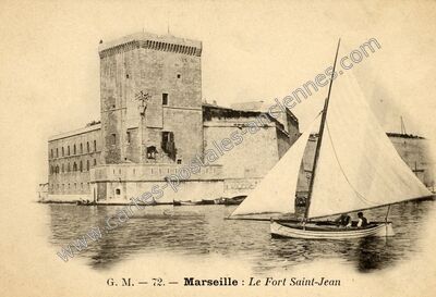 Carte postale ancienne Le Fort Saint-Jean — Marseille (Bouches-du-Rhône)