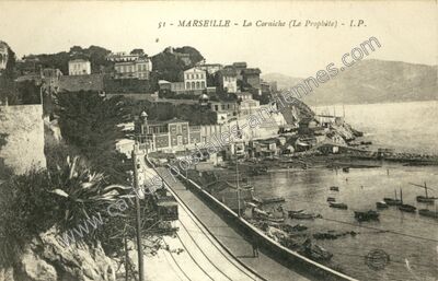 Carte postale ancienne La Corniche (Le Prophète) — Marseille (Bouches-du-Rhône)