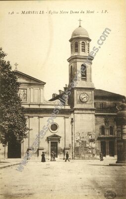 Carte postale ancienne Église Notre Dame du Mont — Marseille (Bouches-du-Rhône)